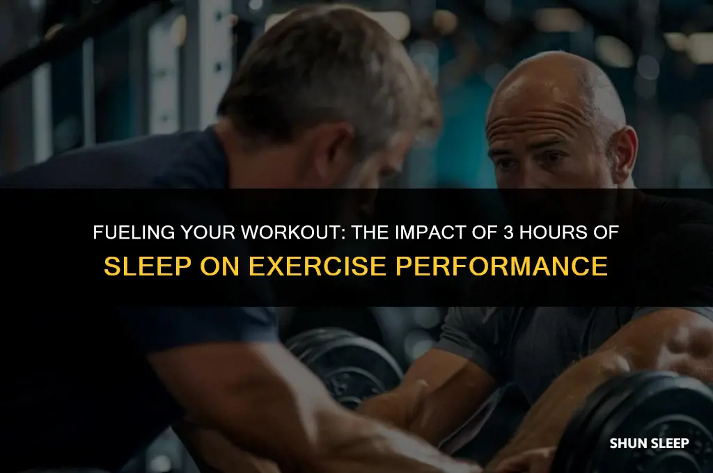 can i exercise with 3 hours of sleep