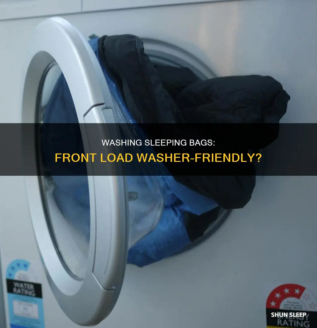 can i fit a sleeping bag in front load washer
