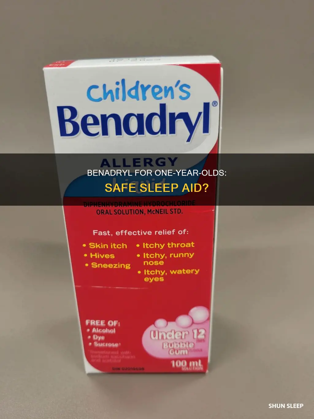 can i give my 1 year old benadryl to sleep