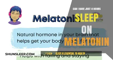 Unlocking Restful Nights: Can Melatonin Sustain You on Just 4 Hours of Sleep?