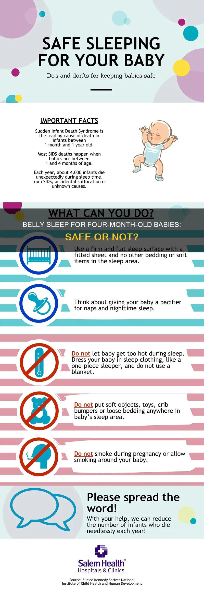 can i let 4 month old sleep on belly