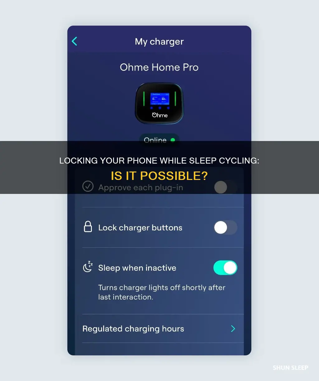 can i lock my phone while using sleep cycle