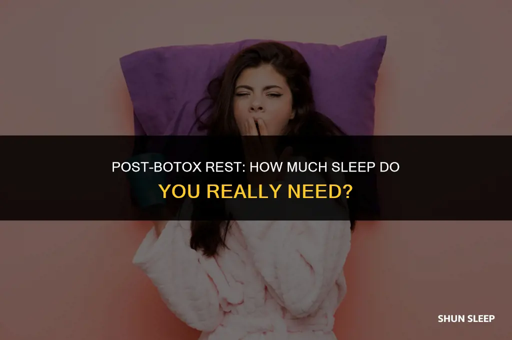 can i sleep 3 hours after botox