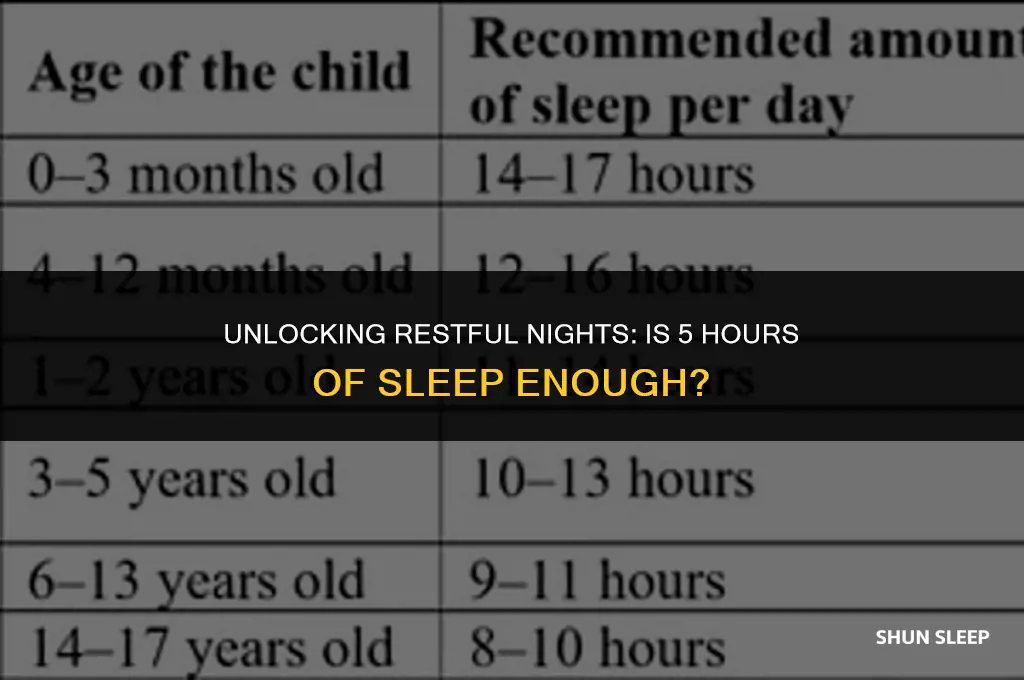 can i sleep 5 hours a night
