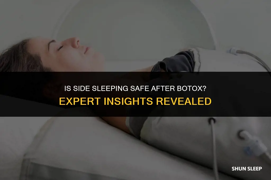 can i sleep on my side 10 hours after botox