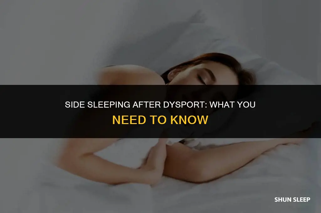 can i sleep on my side 12 hours after dysport
