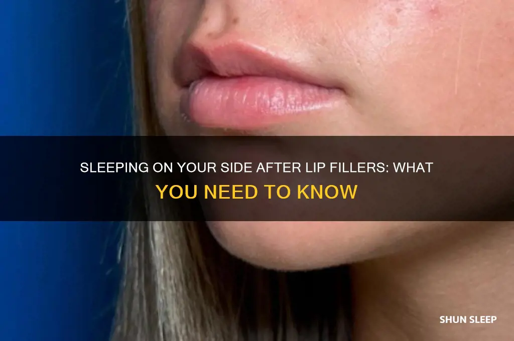 can i sleep on my side after getting lip filler