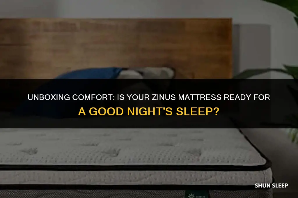 can i sleep on my zinus mattress before 24 hours