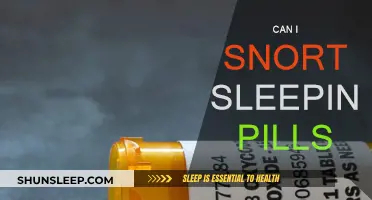 Snorting Sleeping Pills: A Dangerous Idea