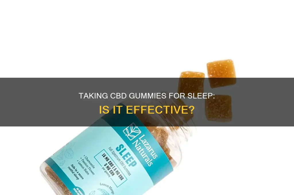 can i take 2 cbd gummies for sleep