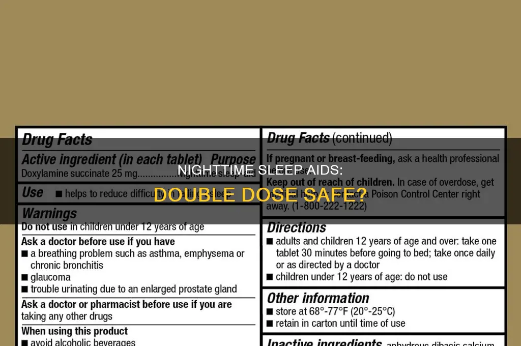 can i take 2 equate nighttime sleep aid