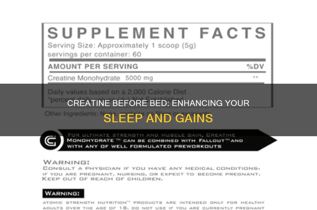can i take creatine before i sleep
