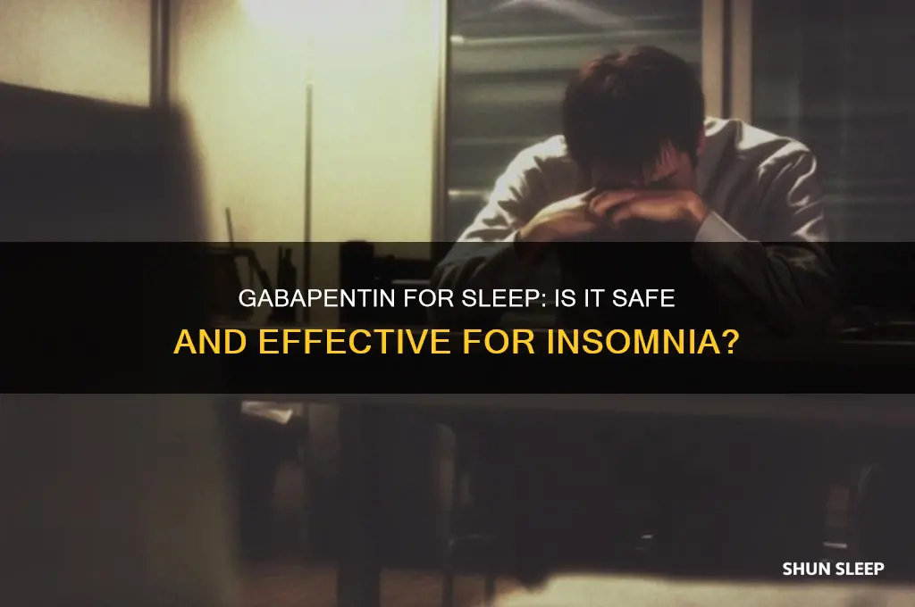 can i take gabapentin to help me sleep