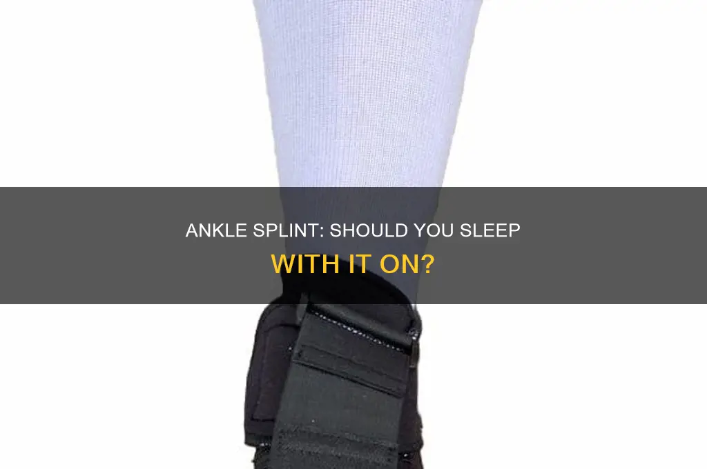 can i take my ankle splint off to sleep