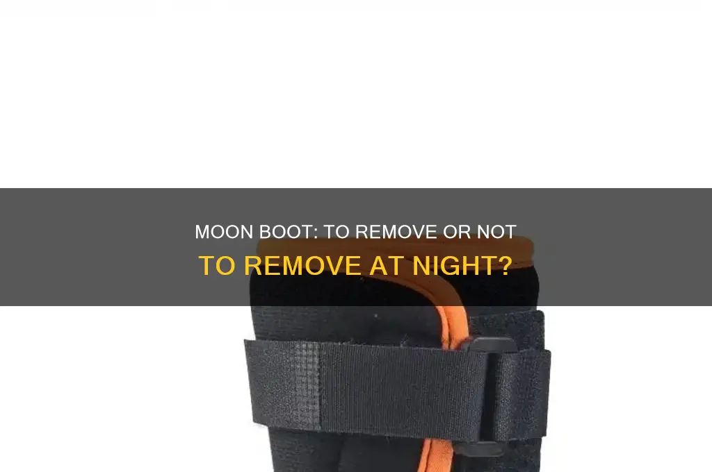 can i take my moon boot off to sleep