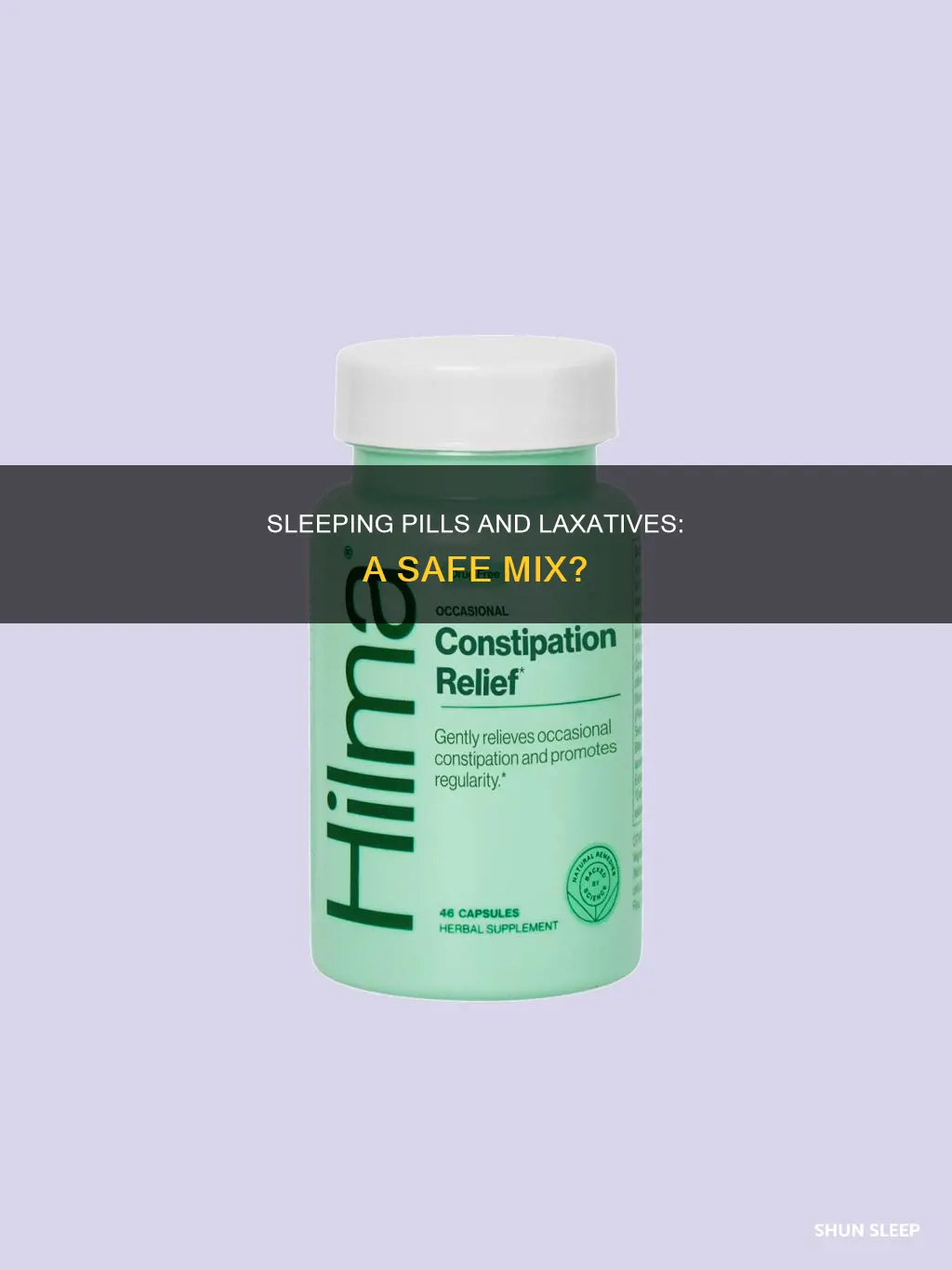 can i take sleeping pills with laxatives