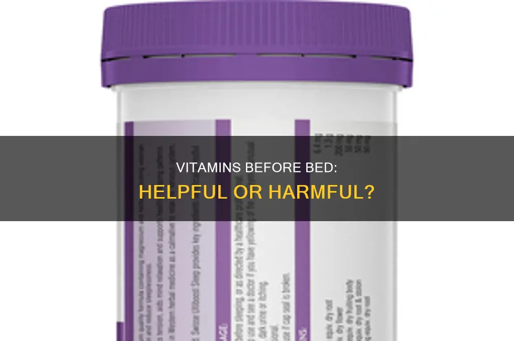 can i take vitamins before sleeping