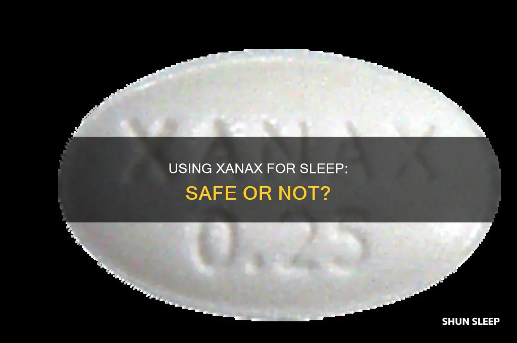 can i take xanax everyday for sleep