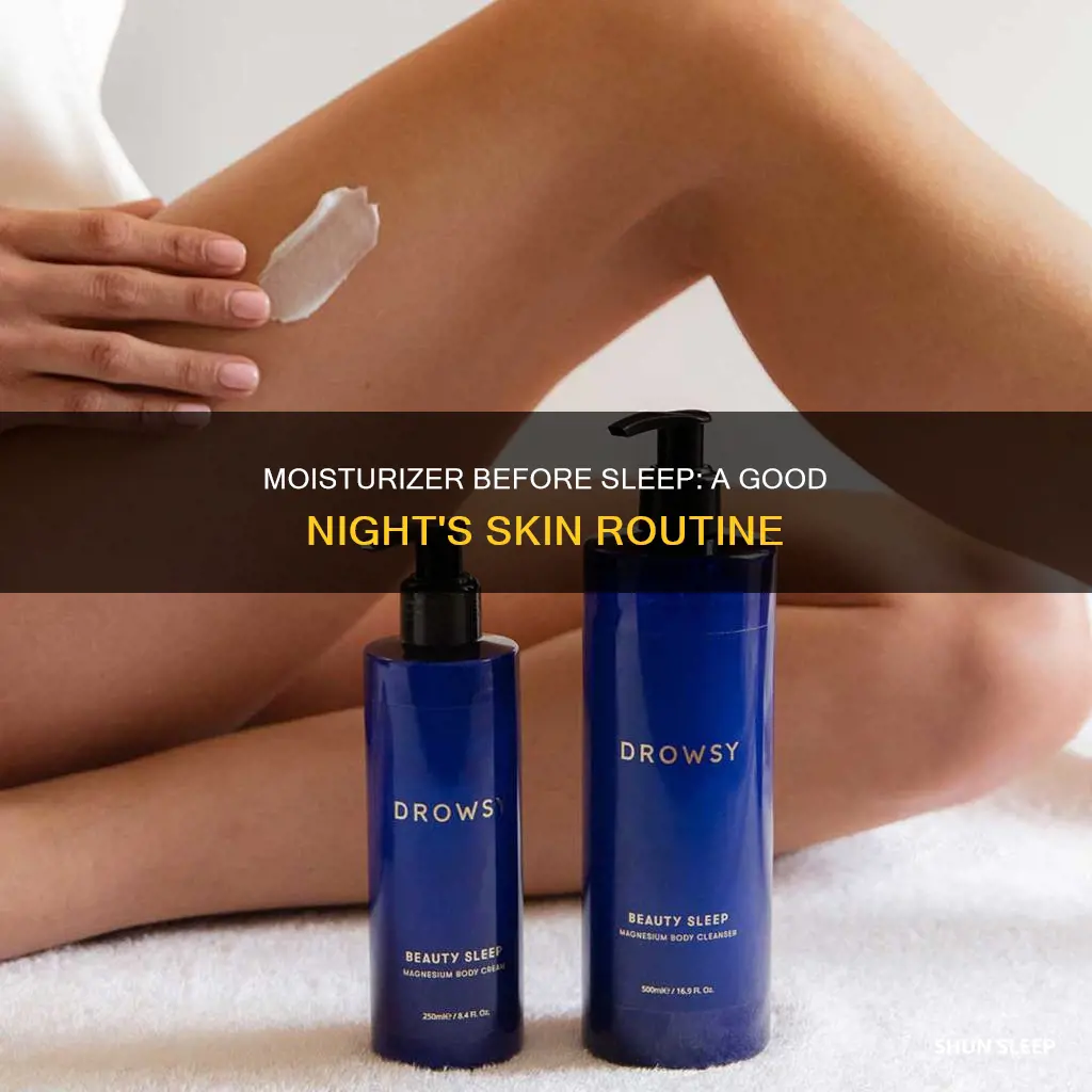 can i use moisturizer before sleep
