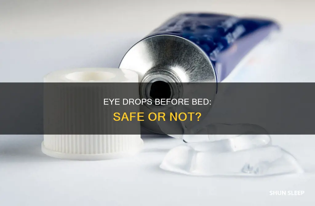 can i use prednisolone eye drops just before sleeping