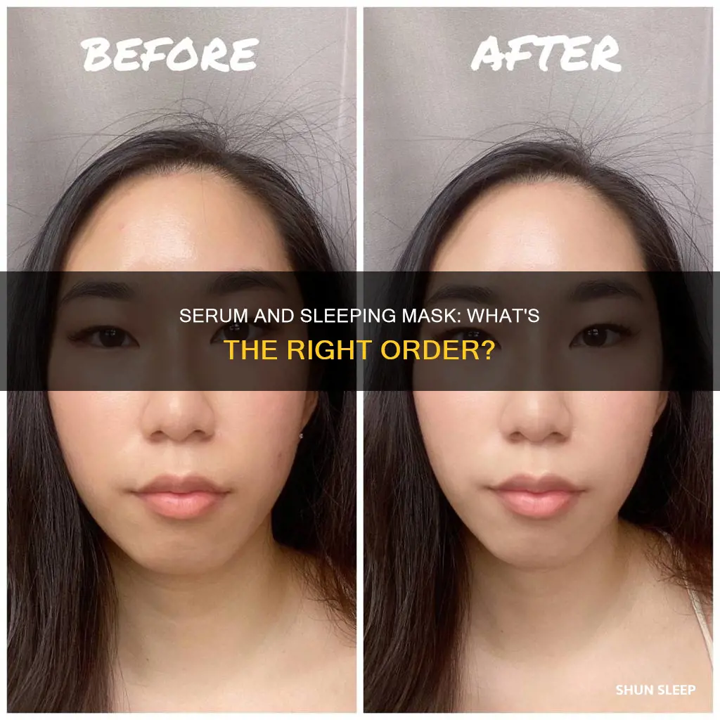 can i use serum before sleeping mask
