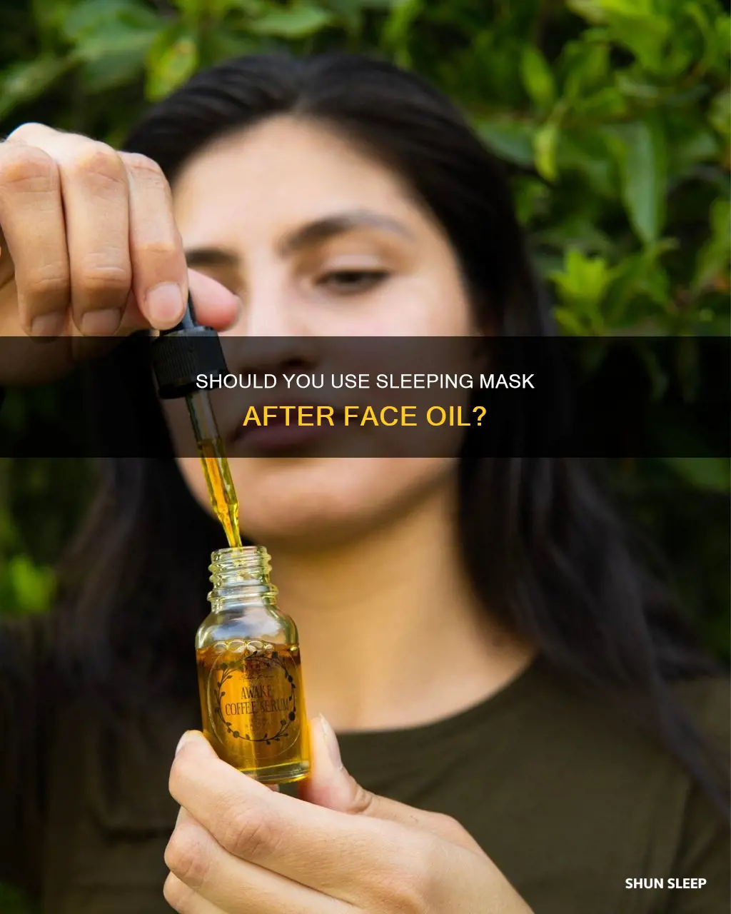 can i use sleeping mask after face oil