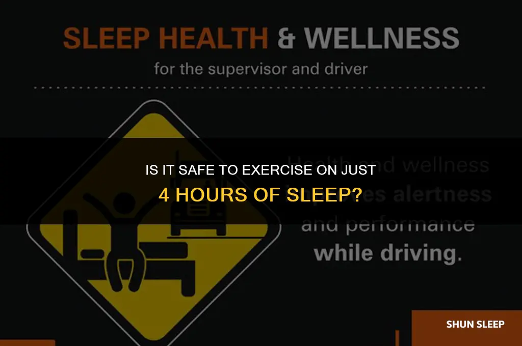 can i workout after 4 hours of sleep