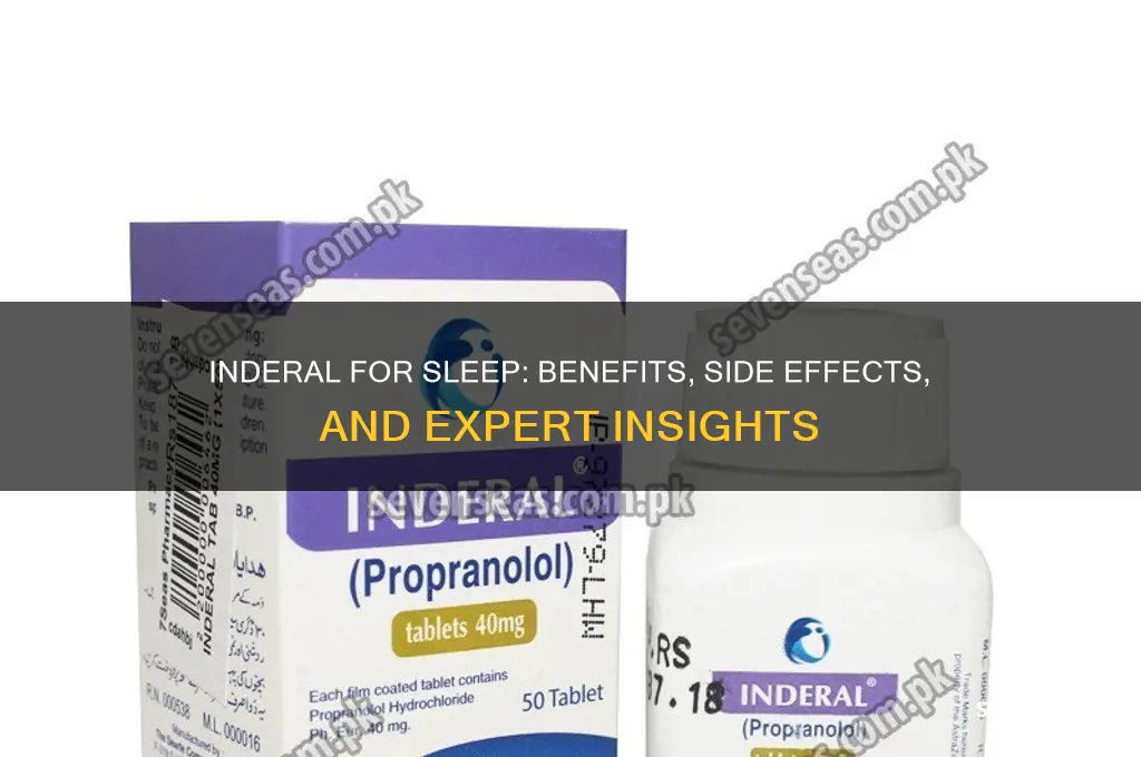 can inderal help you sleep