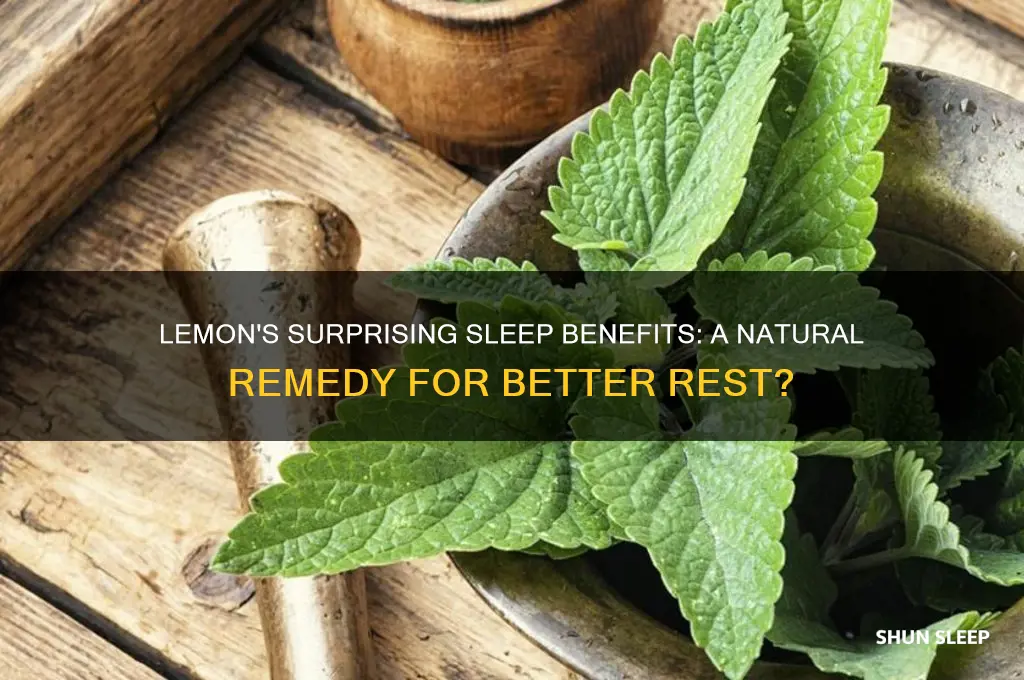 can lemon help with sleep