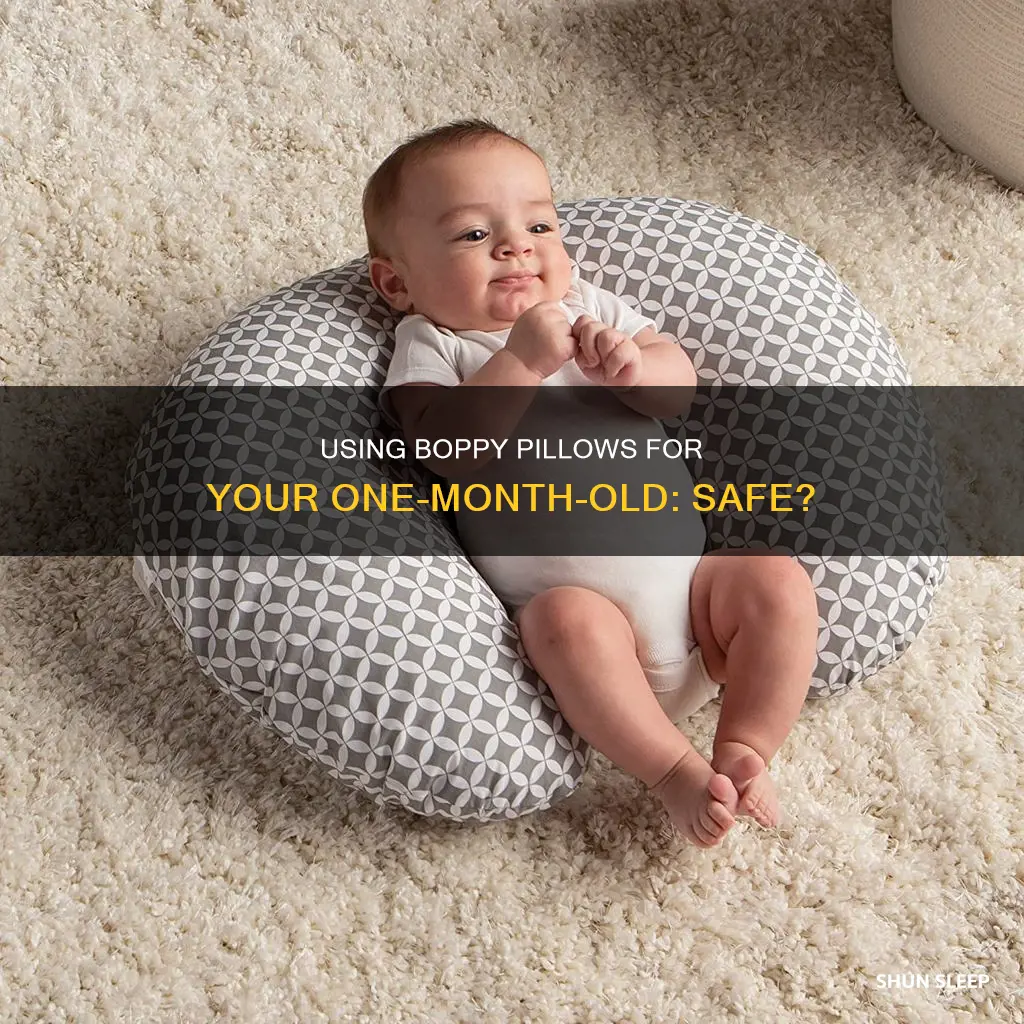 can my 1 month old sleep on a boppy pillow