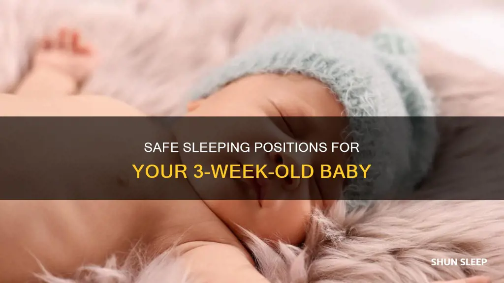 can my 3 week old sleep on her tummy