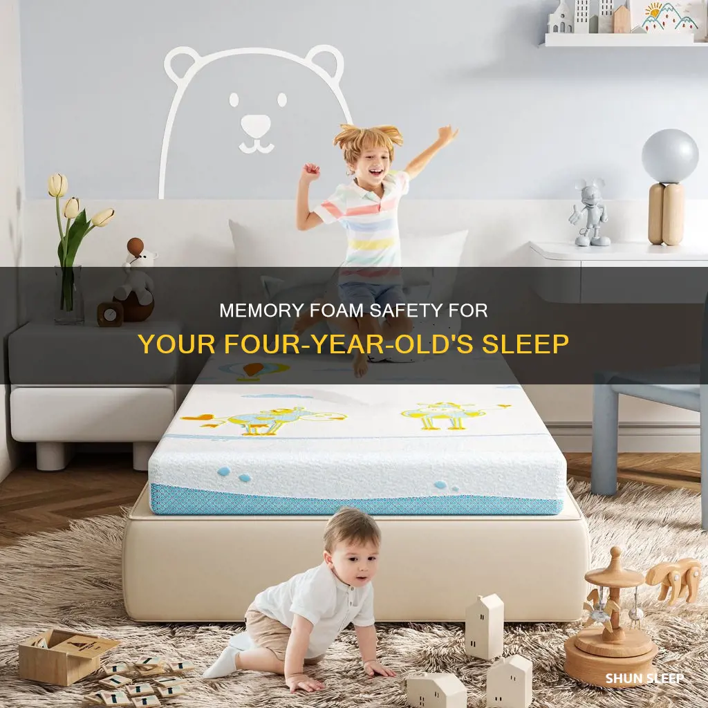 can my four year old sleep on memory foam