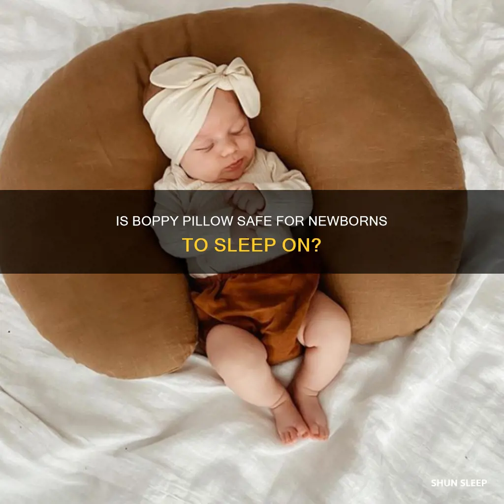 can my newborn sleep on a boppy pillow