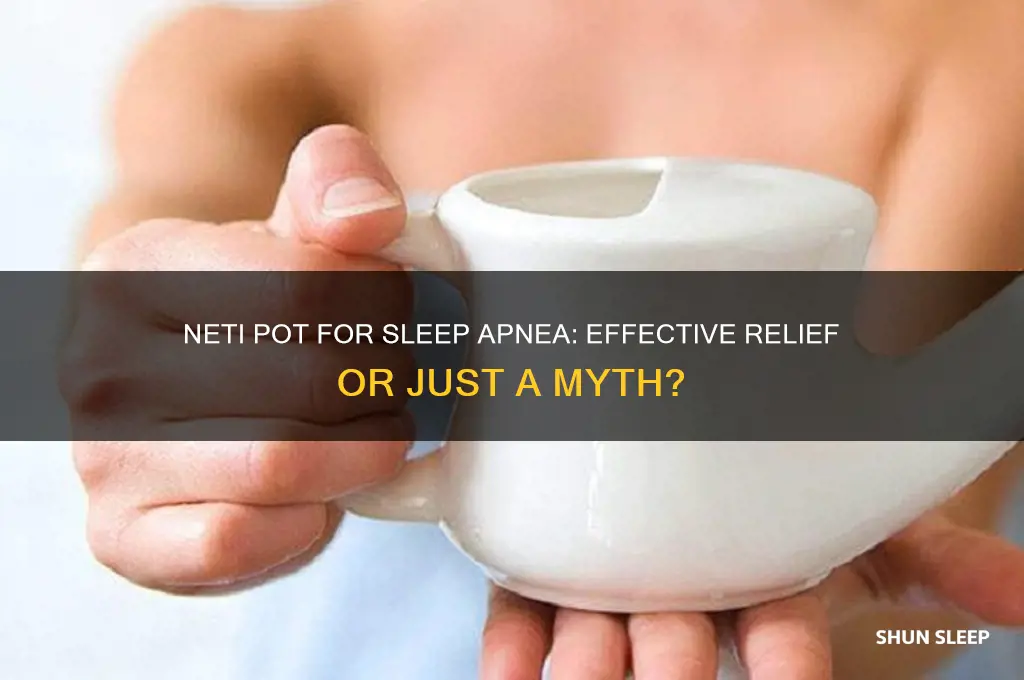 can neti pot help sleep apnea