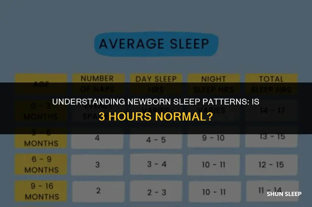 can newborn sleep for 3 hours