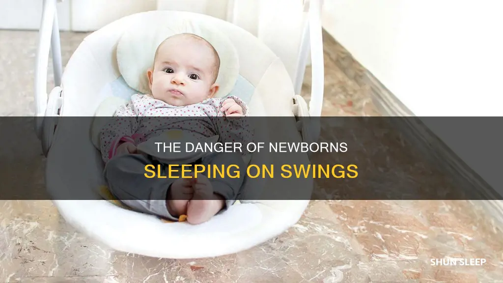 can newborn sleep on swing
