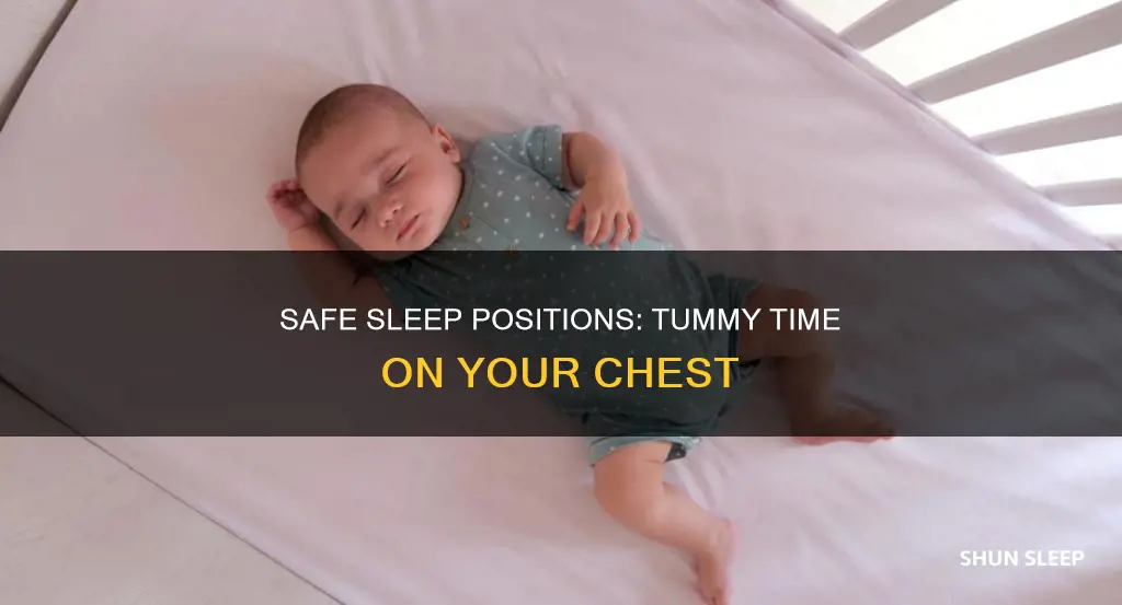 can newborn sleep on tummy on my chest
