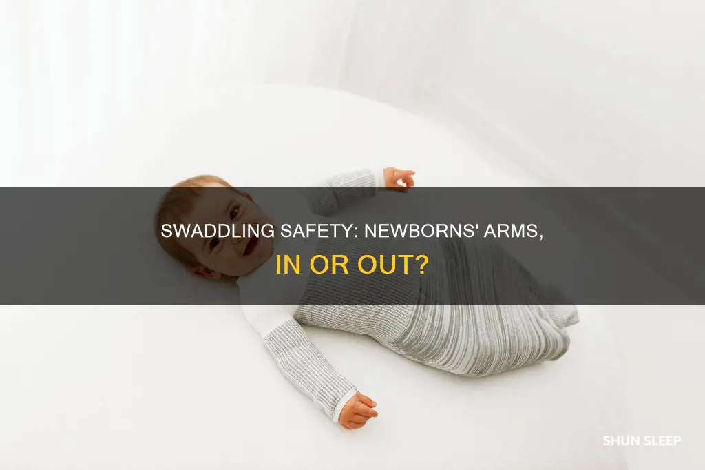 can newborn sleep with arms out of swaddle