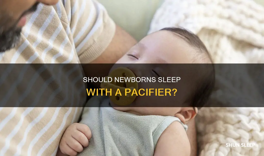 can newborn sleep with binky