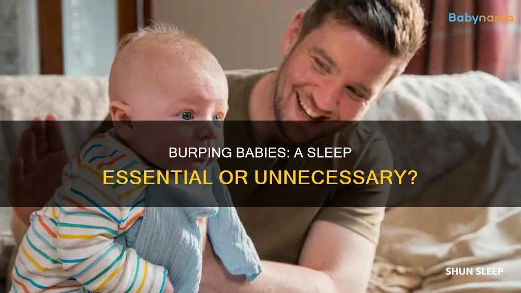 can newborn sleep without burping