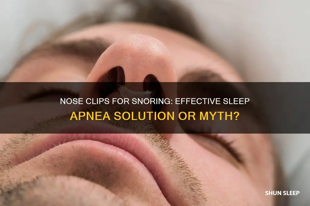 can nose clip for snoring help sleep apnea