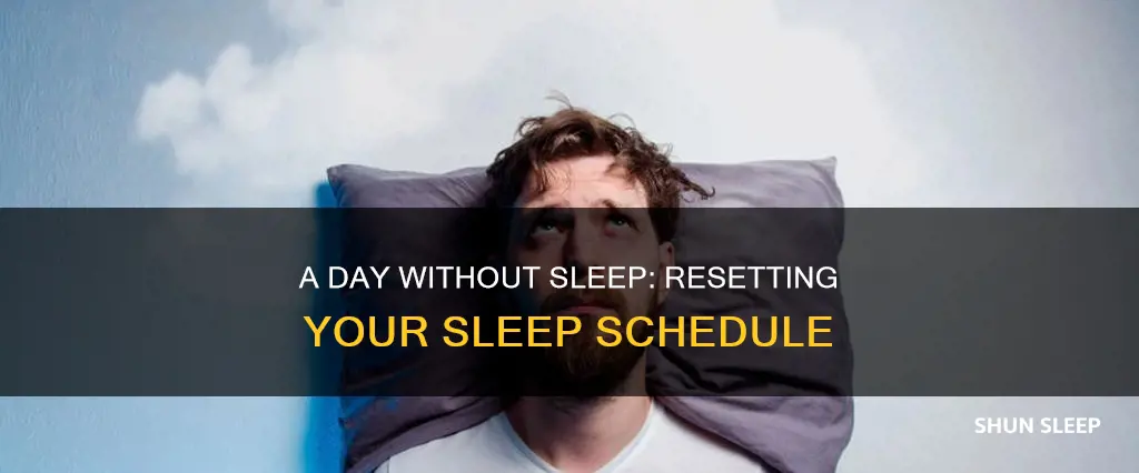 can not sleeping for a day fix sleep schedule