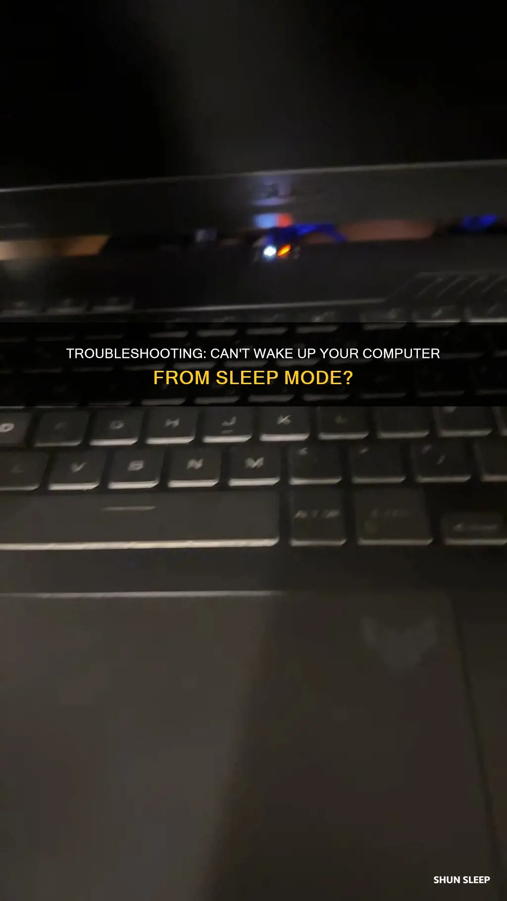 can not wake up computer from sleep