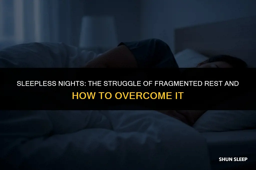 can only sleep 1 hour at a time