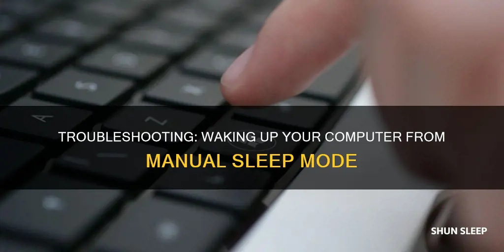 can only wake computer from manual sleep