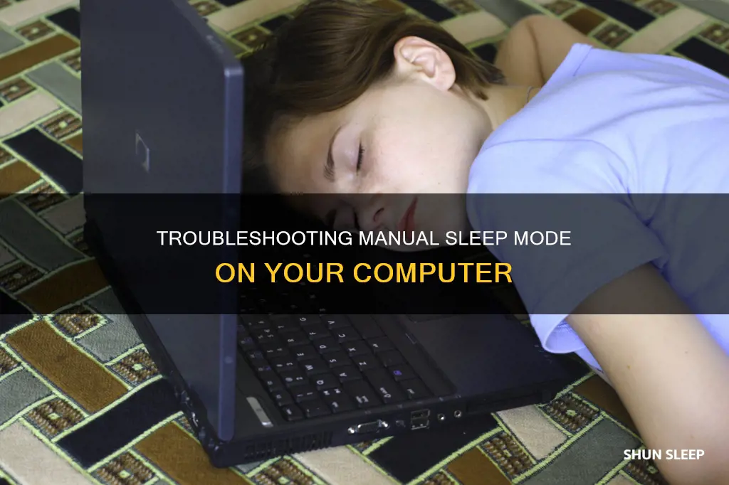 can only wake computer from manual sleep