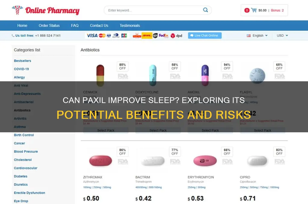 can paxil help me sleep