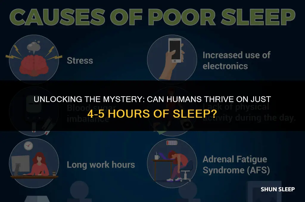 can people only sleep 4 or 5 hours