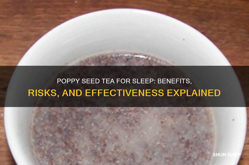 can poppy seed tea help you sleep