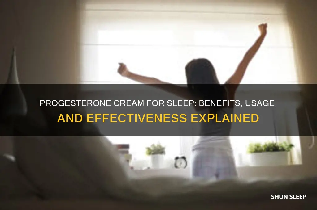 can progesterone cream help with sleep